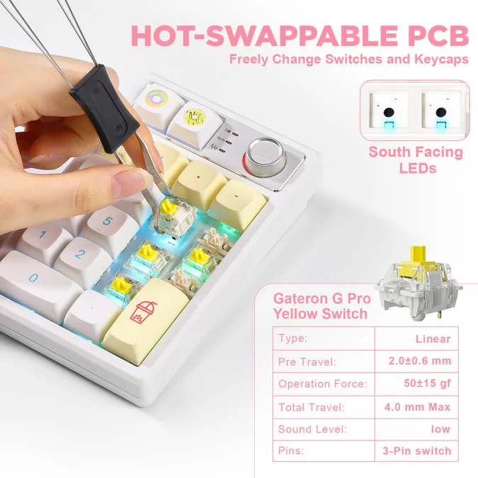 Yunzii YZ19 Gasket Wireless Mechanical Numpad