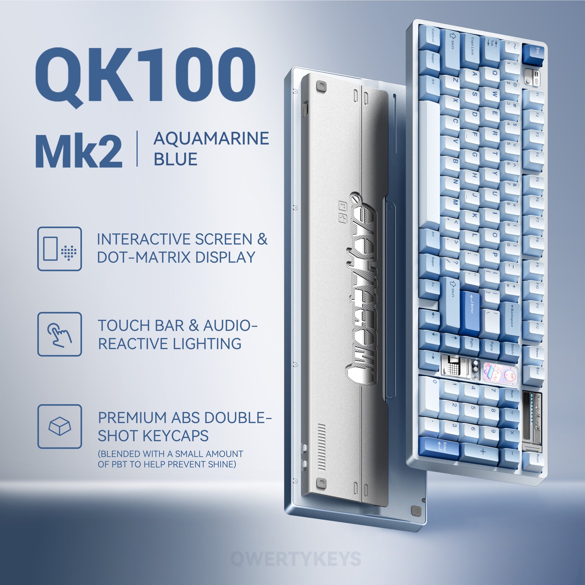 QK100 Mk2 Tri-Mode Pre-Built Wireless Mechanical Keyboard