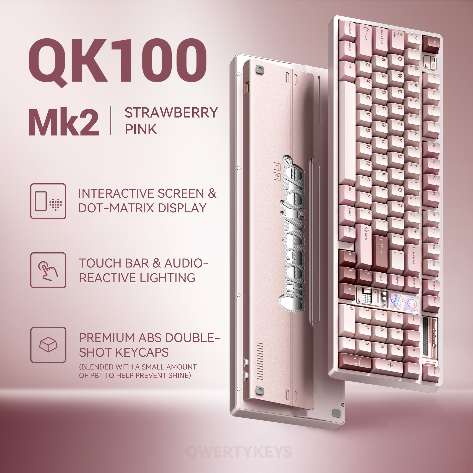 QK100 Mk2 Tri-Mode Pre-Built Wireless Mechanical Keyboard