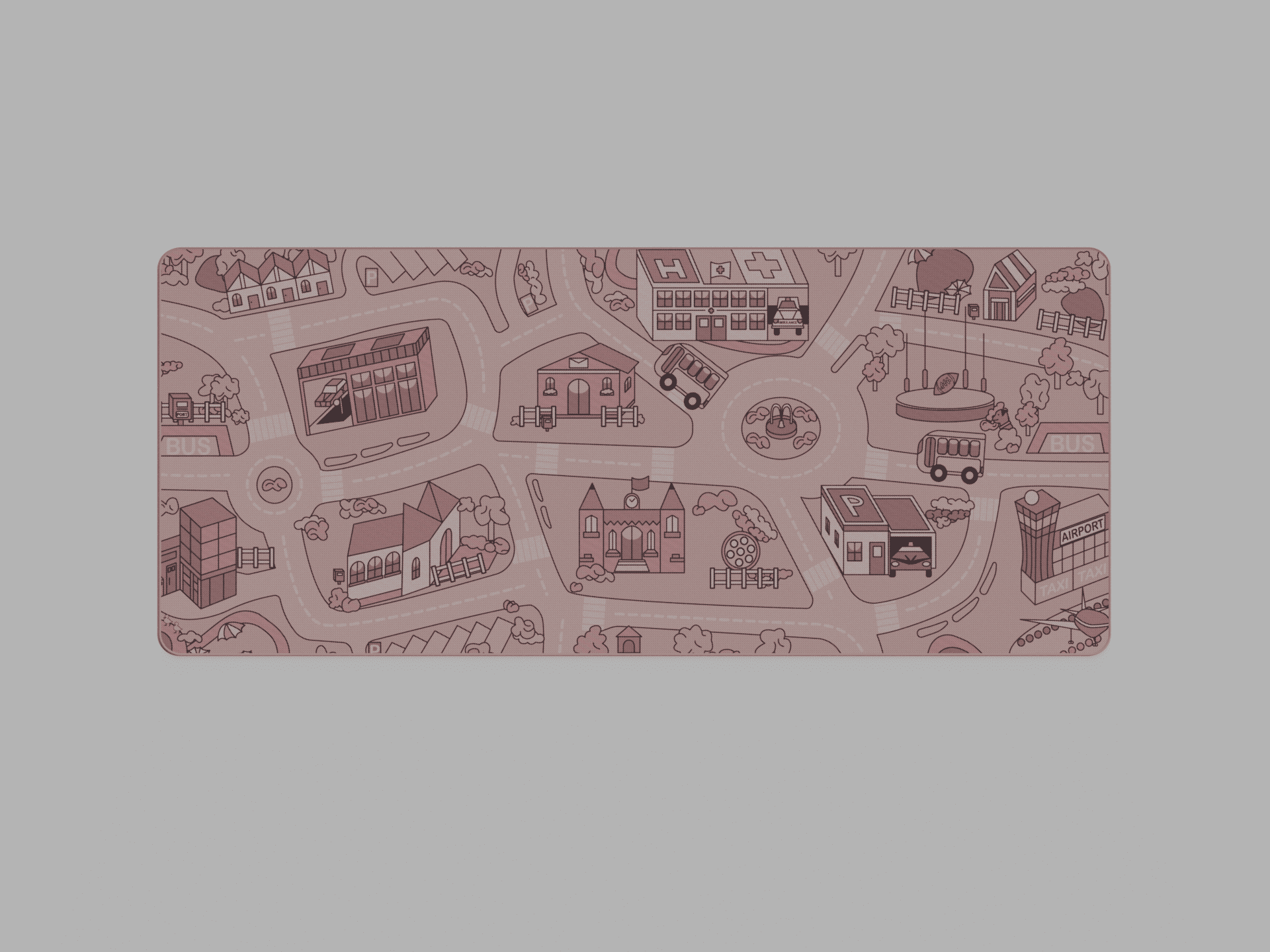 Busy Town R4 Deskmats