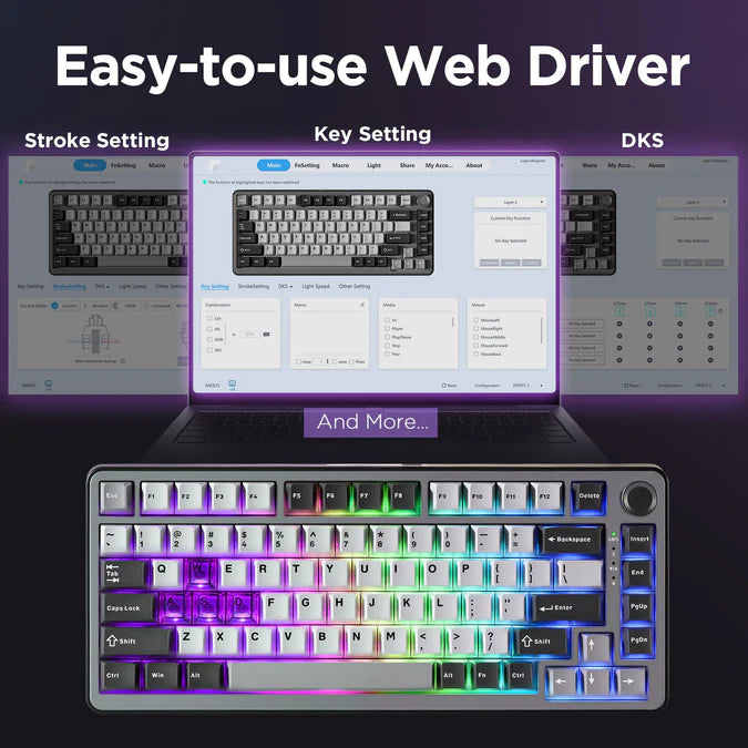 YUNZII RT75 Rapid Trigger Gaming Magnetic Keyboard