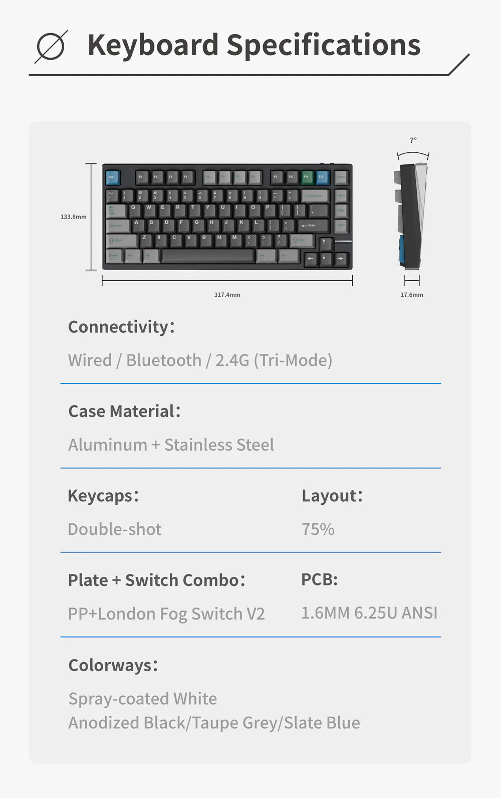 Neo75 Pre-Built Wireless Mechanical Keyboard
