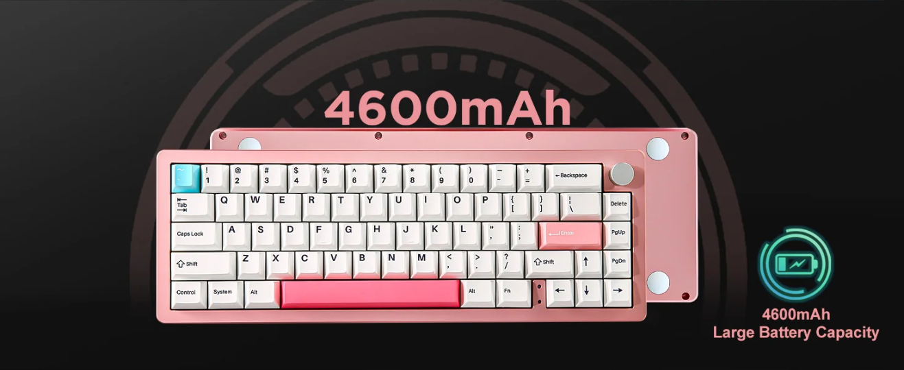 Yunzii AL66 Knob CNC Aluminium Wireless Mechanical Keyboard