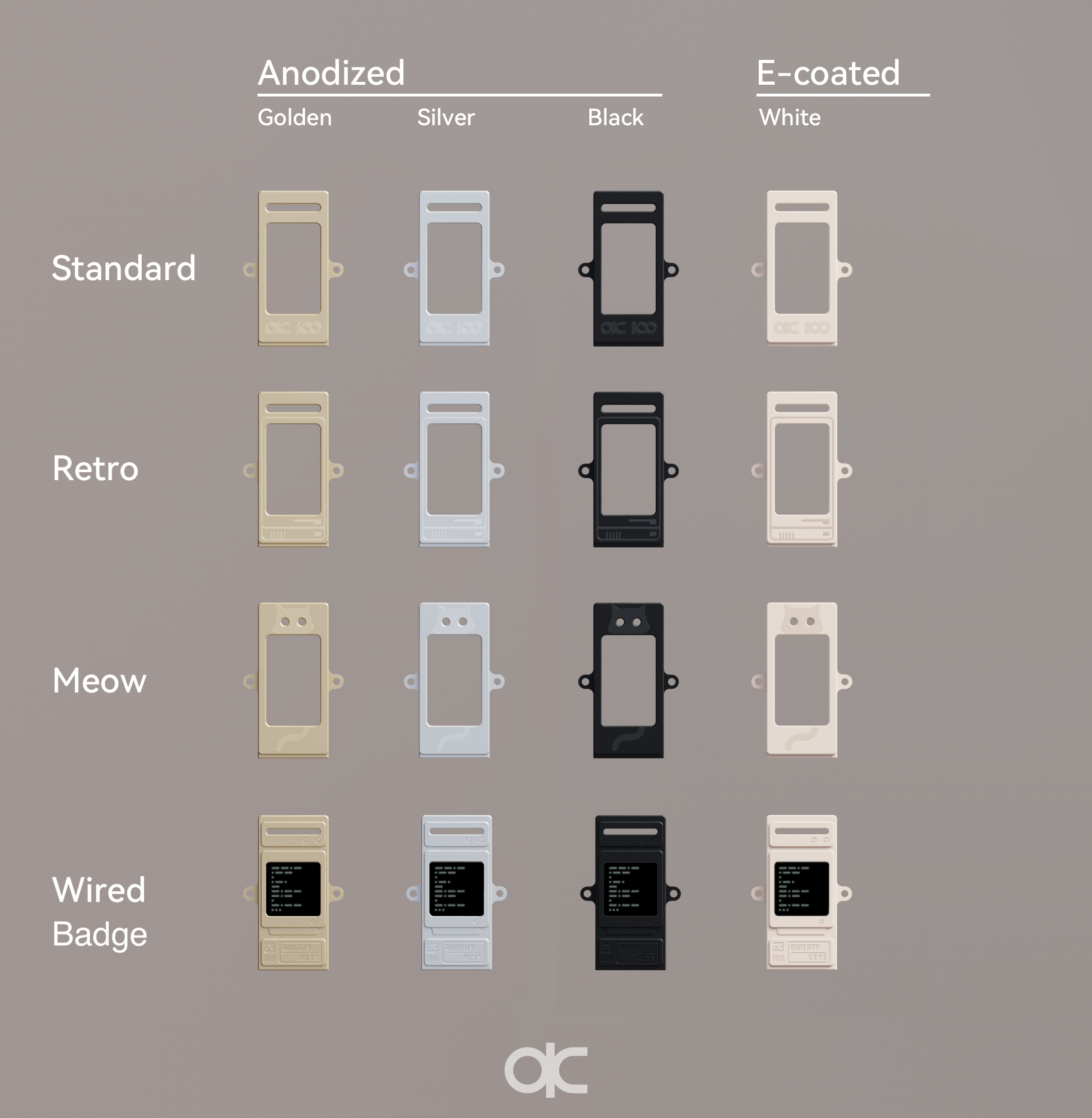 Qwertykeys QK100 - Bezels/Badges (Pre-Order)