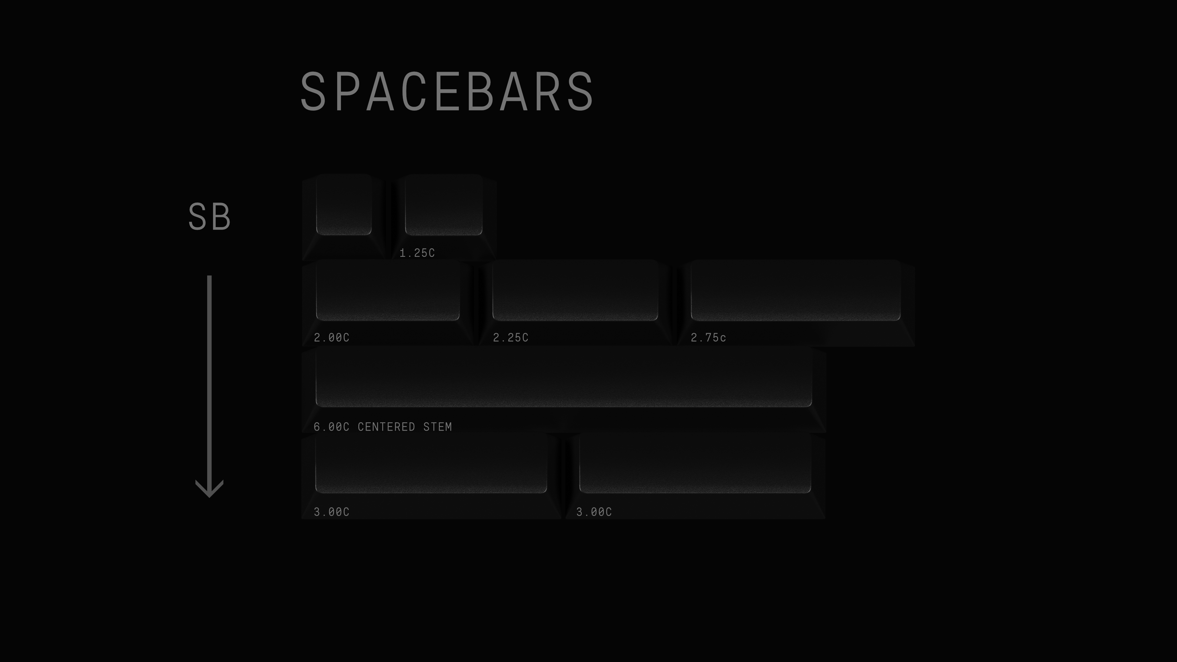 GMK Black (CR) Spacebar Kit SwitchKeys