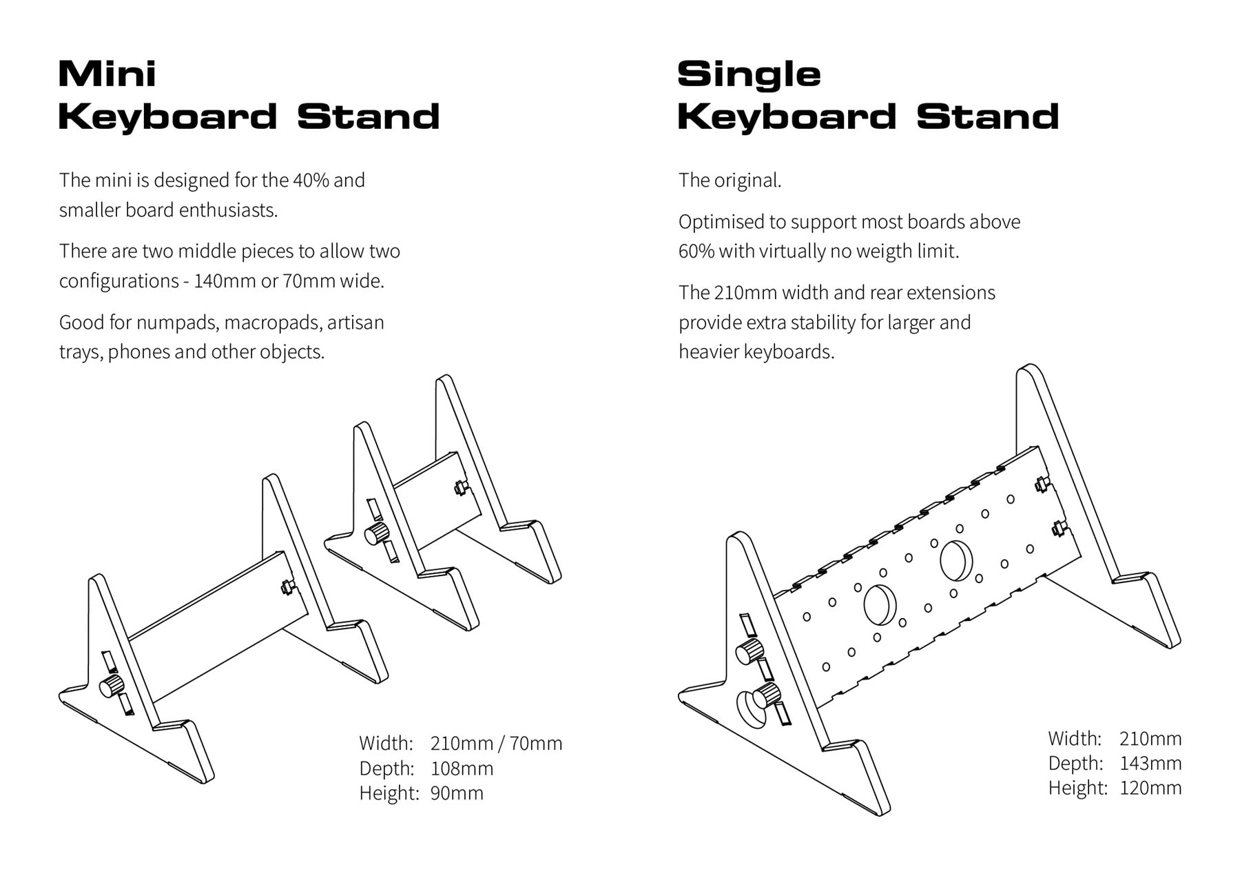 Laser Ninja Keyboard Stands