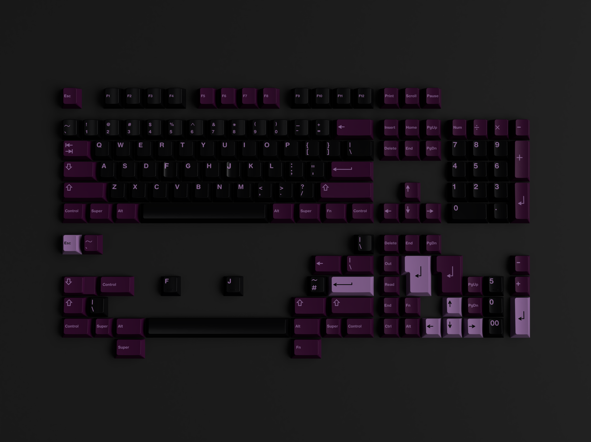 キーボード GMK Black Lotus Base+Novelties GMK Black Lotus (Ended) – SwitchKeys