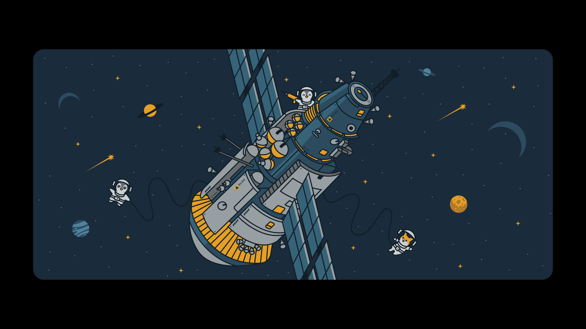 Satellite Deskmat